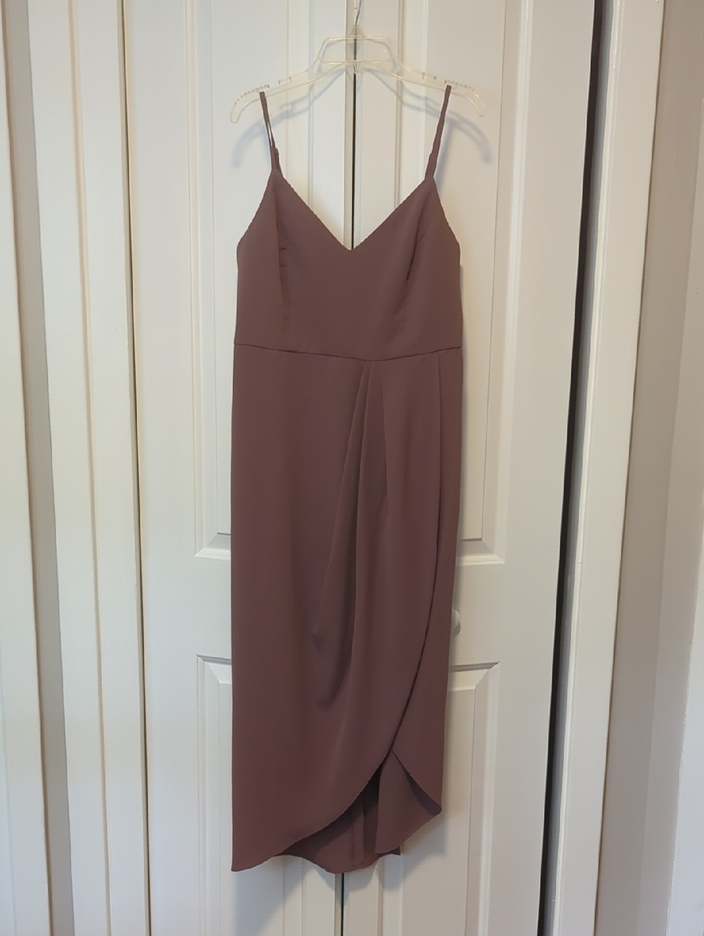 Lulu's Reinette Mauve Purple Wrap Midi Dress